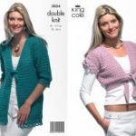 King Cole Pattern 3054 Ladies DK Crochet Cardigan & Top with Ties