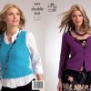 King Cole Pattern 3092 Ladies Crochet Slipover & Cardigan