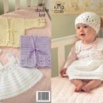 King Cole Pattern 3251 Crochet DK Cardigan, Waistcoat, Pinafore Dress & Hat