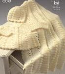 King Cole Pattern 3259 Crochet DK Coat, Shawl & Hat