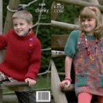 King Cole Pattern 3268 Sweater Dress & Sweater