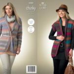 King Cole Pattern 3483 Riot Chunky Ladies Cardigan & Waistcoat Pattern