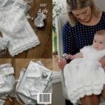 King Cole Pattern 3537 4 Ply Christening Set