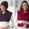 King Cole Pattern 3616 Supa dupa Chunky Neck Warmers, Wrist Warmers and Hat