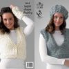 King Cole Pattern 3618 Supa dupa Chunky Waistcoat, Slipover, Beret and Wrist Warmers