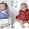 King Cole Pattern 3987 DK or 4Ply Jacket, Pants & Crossover Cardigan