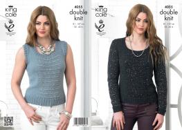 King Cole Pattern 4055 DK Sweater & Slipover