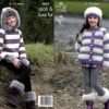 King Cole Pattern 4058 Jacket, Sweater with Hood, Hat & Boot Toppers