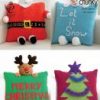 King Cole Pattern 4111 DK & Chunky Christmas Novelty Cushions