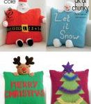 King Cole Pattern 4111 DK & Chunky Christmas Novelty Cushions