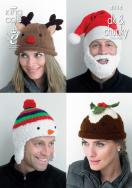 King Cole Pattern 4114 DK & Chunky Adults Novelty Hats