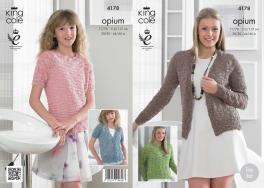King Cole Pattern 4178 Opium Cardigans & Sweaters