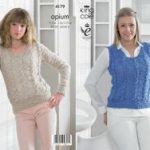 King Cole Pattern 4179 Opium Slipover & Sweater