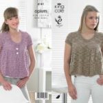 King Cole Pattern 4181 Opium Frilled Top & Frilled Cardigan
