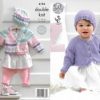 King Cole Pattern 4194 Cherish & Cherished DK Cardigans & Hat ' Easy 2 Row Lace Pattern'
