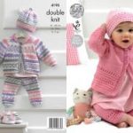 King Cole Pattern 4195 Cherish & Cherished DK Coat, Hat & Leggings