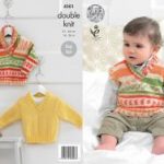 King Cole Pattern 4201 Cherish & Cherished DK Baby Boys Sweaters & Tank Top