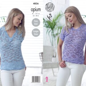 King Cole Pattern 4826 Opium Tops
