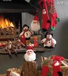 King Cole Pattern 8002 Snowman, Santa Head, Rudolf and Christmas Stockings Pattern