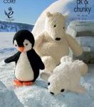 King Cole Pattern 9006 Penguin, Polar Bear and Seal Toy Animal Pattern
