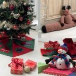 King Cole Pattern 9009 DK & Chunky Rudolph Draft Excluder, Christmas Tree Skirt & Snowman Toy