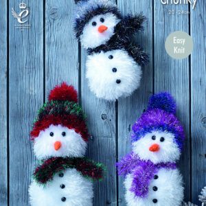 King Cole Pattern 9030 Tinsel Chunky Snowmen