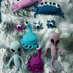 King Cole Pattern UFO2 Knitted Aliens