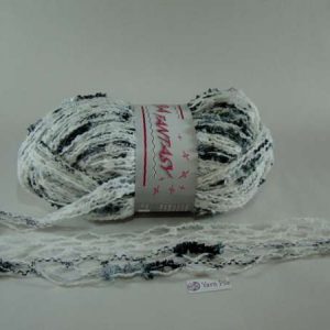 Designer Yarns Rumba Fantasy 01 White/Black  RRP £6.95