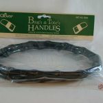 Clover Bag Handles Black Oval Bamboo Style 6340