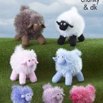 King Cole Pattern 9080 Tinsel Sheep Knitted in Tinsel Chunky & Dollymix DK