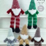 King Cole Pattern 9113 Gnomes Knitted in Tinsel Chunky