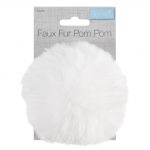 Trimits Pom Pom Faux Fur 11cm White