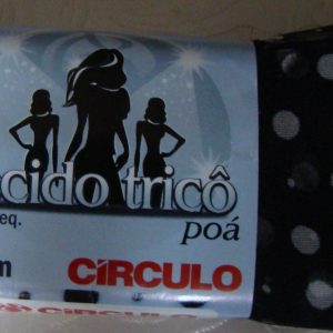 Tecido Trico Spot Black with White Spot  RRP £11.99