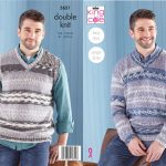 King Cole Pattern 5651 Fjord DK Mens Sweater & Tank Top Easy Knit, Larger Sizes