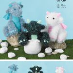 King Cole Pattern 9139 Baby Dragons Knitted in Tinsel Chunky & DK