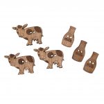 Trimits Novelty Wooden Buttons Farm Pack of 6