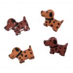 Trimits Novelty Buttons Dogs Brown Pack of 4 Code A