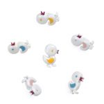 Trimits Novelty Buttons Ducks Assorted Pack of 6 Code A