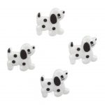 Trimits Novelty Buttons Dogs Black & White Pack of 4 Code B