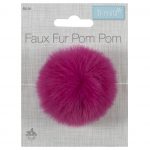 Trimits Pom Pom Faux Fur 6cm Cerise