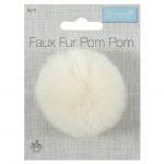 Trimits Pom Pom Faux Fur 6cm Cream