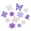 Craft Embellishments Fabric Flower Mix Purple