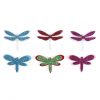 Craft Embellishments Glitter Dragon Flies Pack of 6