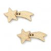 Carded Buttons Shooting Stars 35mm Pack of 2