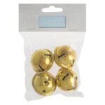 Trimits Bells: Jingle: Star: 40mm: 4 Pieces: Gold
