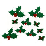 Dress it up Buttons 2478 Holly Jolly Xmas