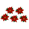 Dress it up Buttons 2951 Red Poinsettias