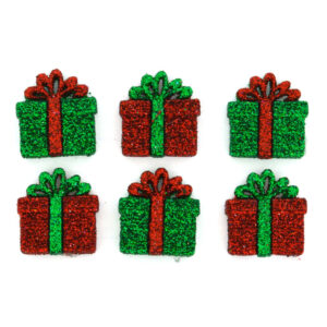 Dress it up Buttons 4978 Small Glitter Presents