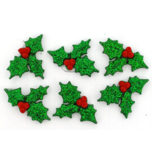 Dress it up Buttons 4979 Glitter Holly