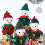 King Cole Pattern 9164 Playful Elves Knitted in Tinsel & DK